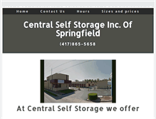 Tablet Screenshot of centralselfstorageofspringfield.com